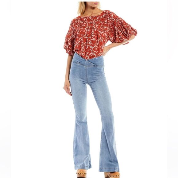 Free People Dessa Bodysuit Rust Combo - Picture 14 of 16